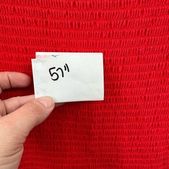 NWT LUCKY BRAND flutter sleeve tiered red maxi 100% cotton boho chic Sundress L - Picture 13 of 14